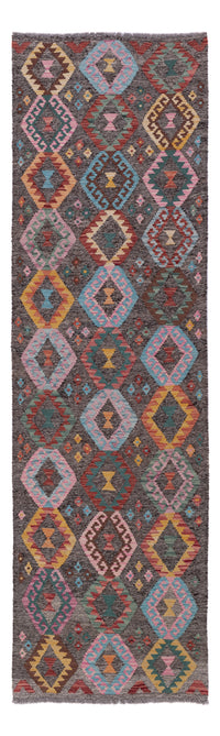 Runner Kelim Rug - Splash - 302 x 90 cm - multicolored