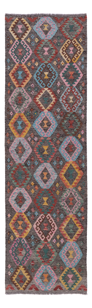 Runner Kelim Rug - Splash - 302 x 90 cm - multicolored