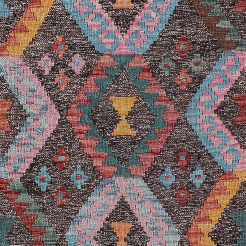 Runner Kelim Rug - Splash - 302 x 90 cm - multicolored