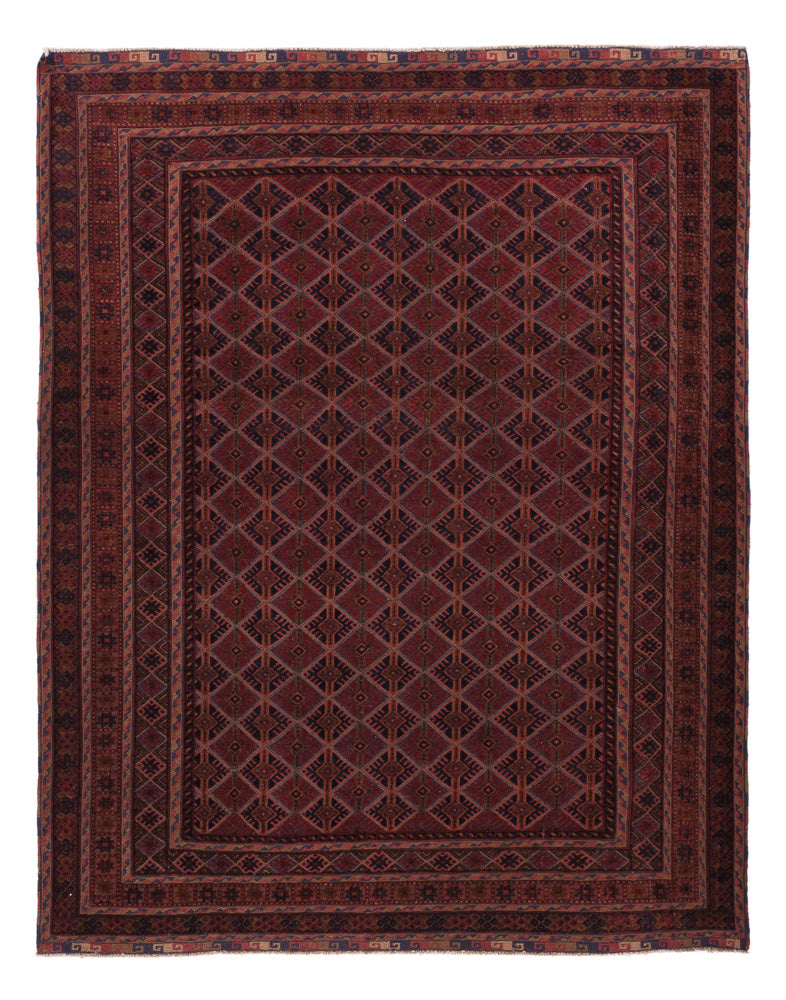 Kelim Rug - Oriental - 193 x 152 cm - dark red