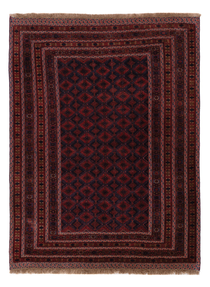 Kelim Rug - Oriental - 198 x 155 cm - dark red