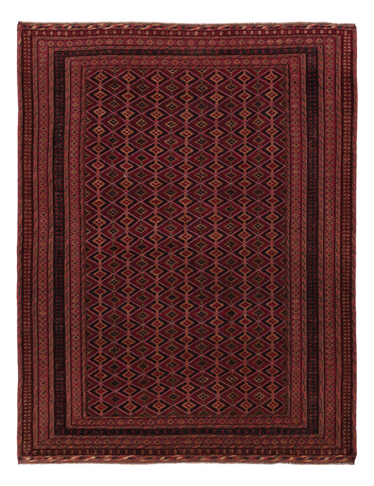 Kelim Rug - Oriental - 196 x 156 cm - dark red