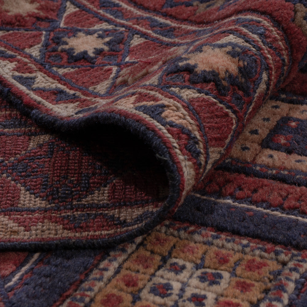 Kelim Rug - Oriental square  - 177 x 157 cm - dark red