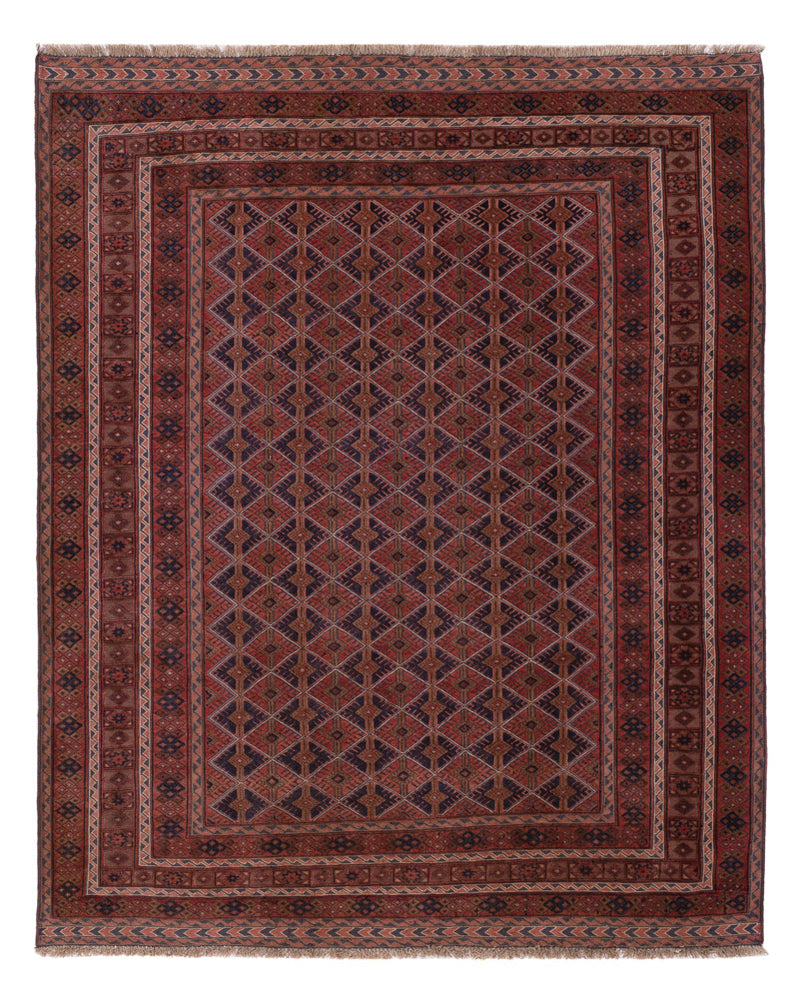 Kelim Rug - Oriental - 198 x 162 cm - dark red