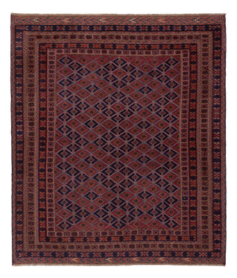 Kelim Rug - Oriental square  - 183 x 157 cm - dark red