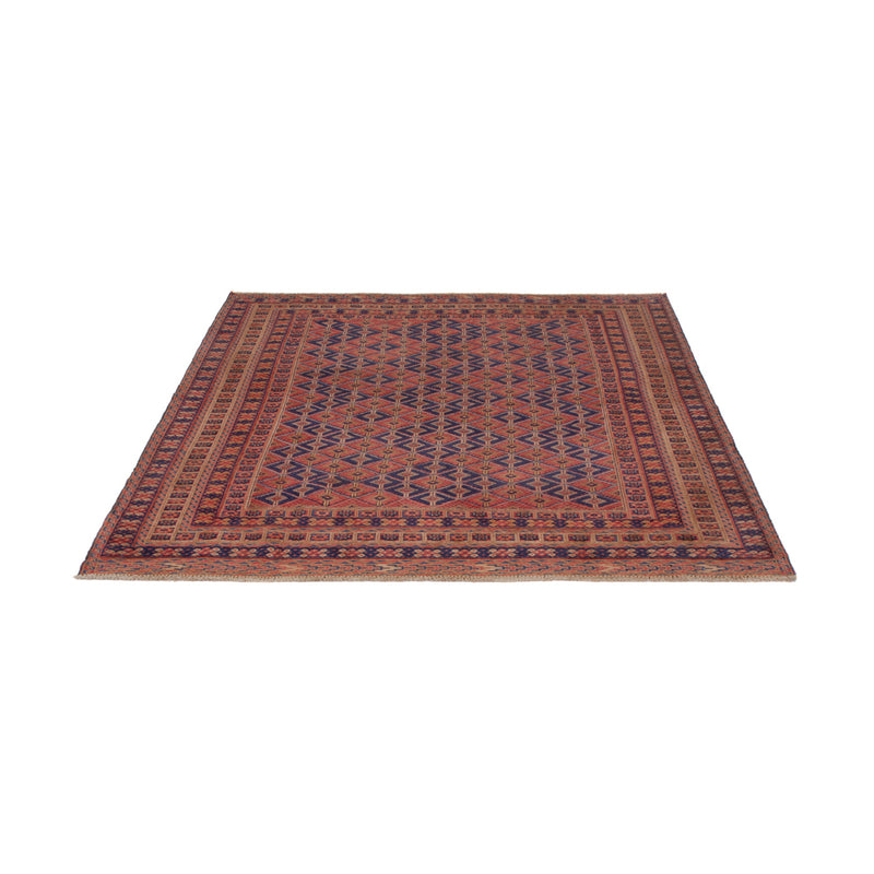Kelim Rug - Oriental square  - 183 x 157 cm - dark red