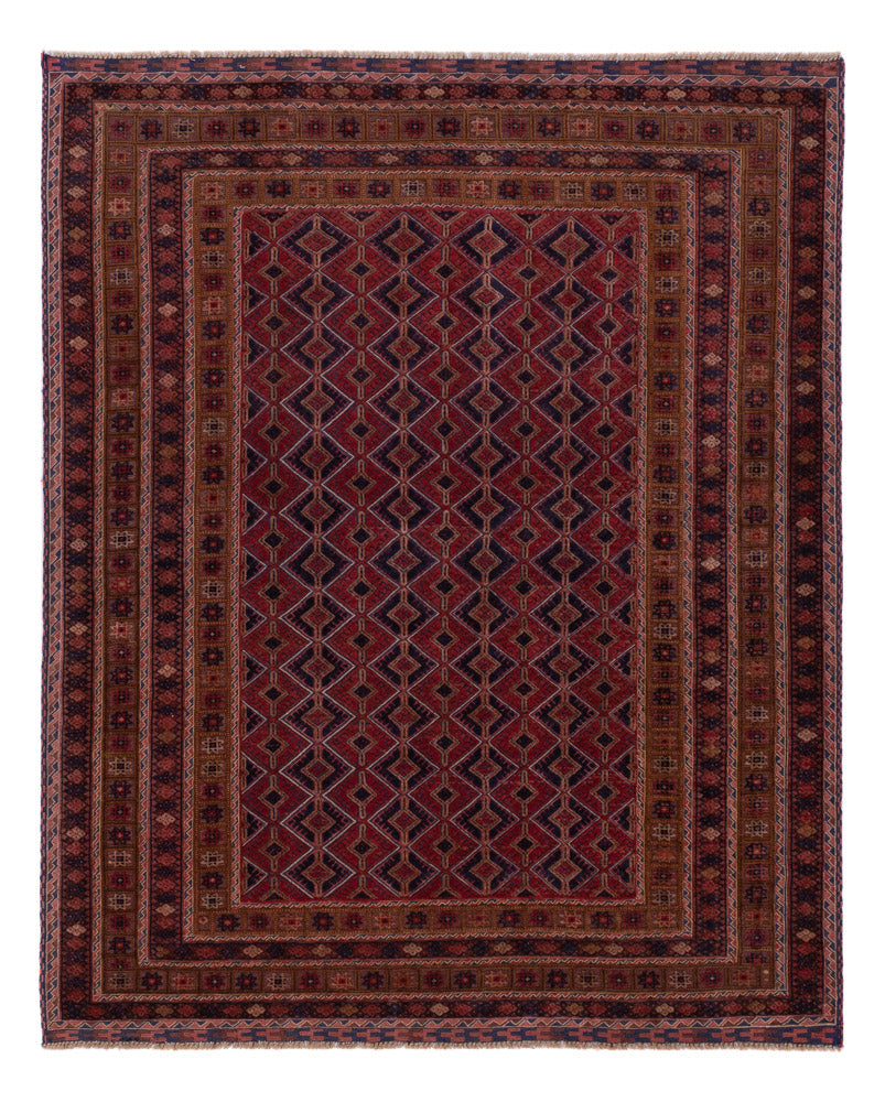 Kelim Rug - Oriental - 190 x 153 cm - dark red