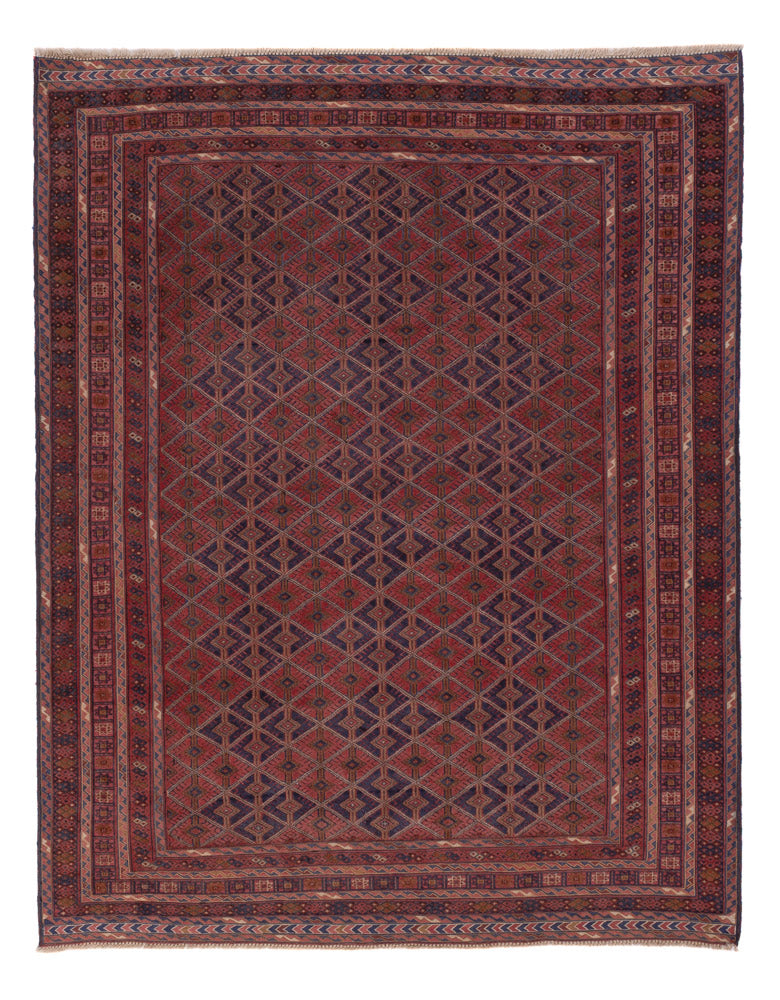 Kelim Rug - Oriental - 193 x 154 cm - dark red