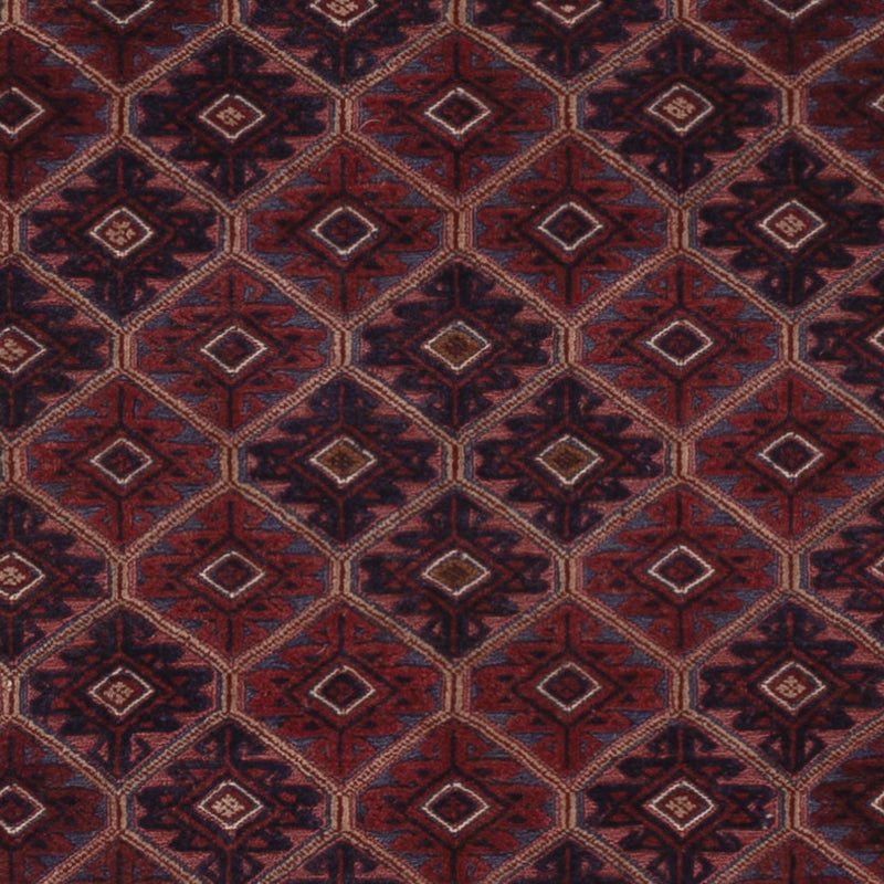 Kelim Rug - Oriental square  - 187 x 161 cm - dark red