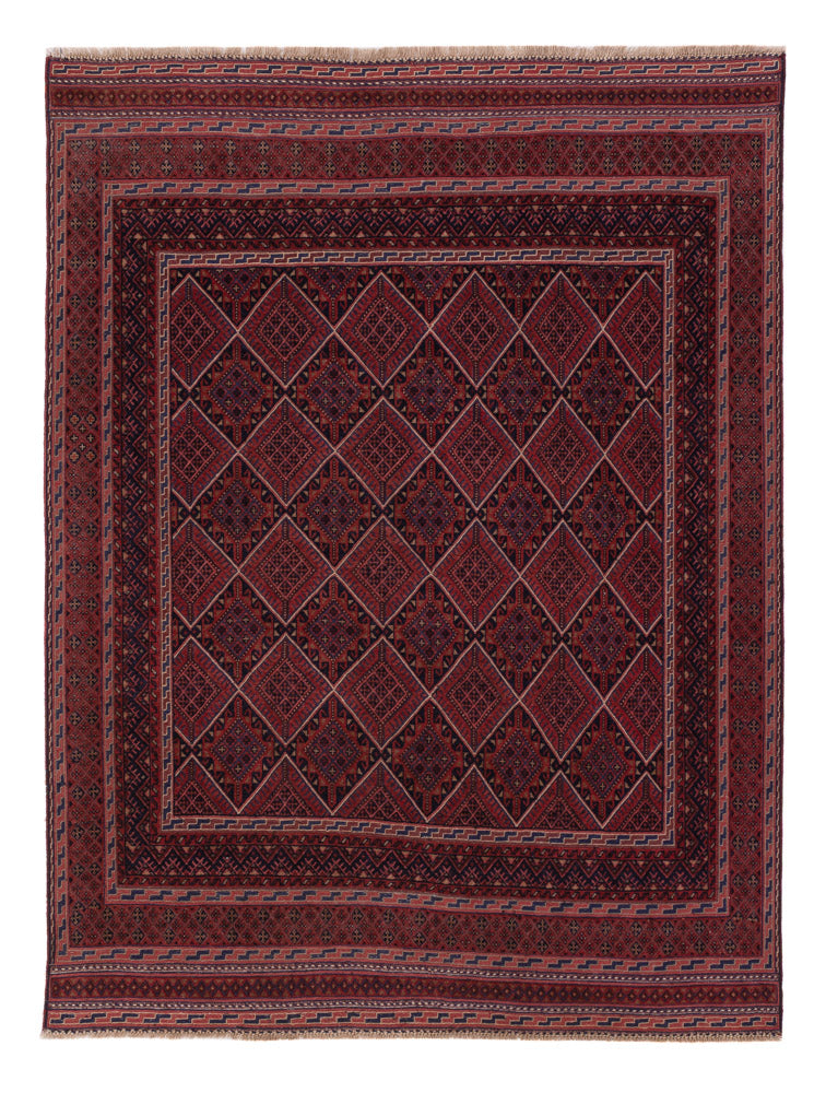 Kelim Rug - Oriental - 186 x 143 cm - dark red