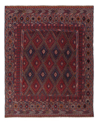 Kelim Rug - Oriental - 187 x 145 cm - dark red