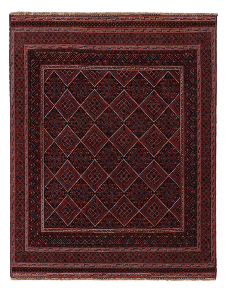 Kelim Rug - Oriental - 183 x 141 cm - dark red