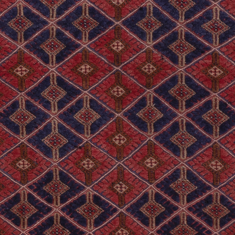 Kelim Rug - Oriental square  - 178 x 160 cm - dark red