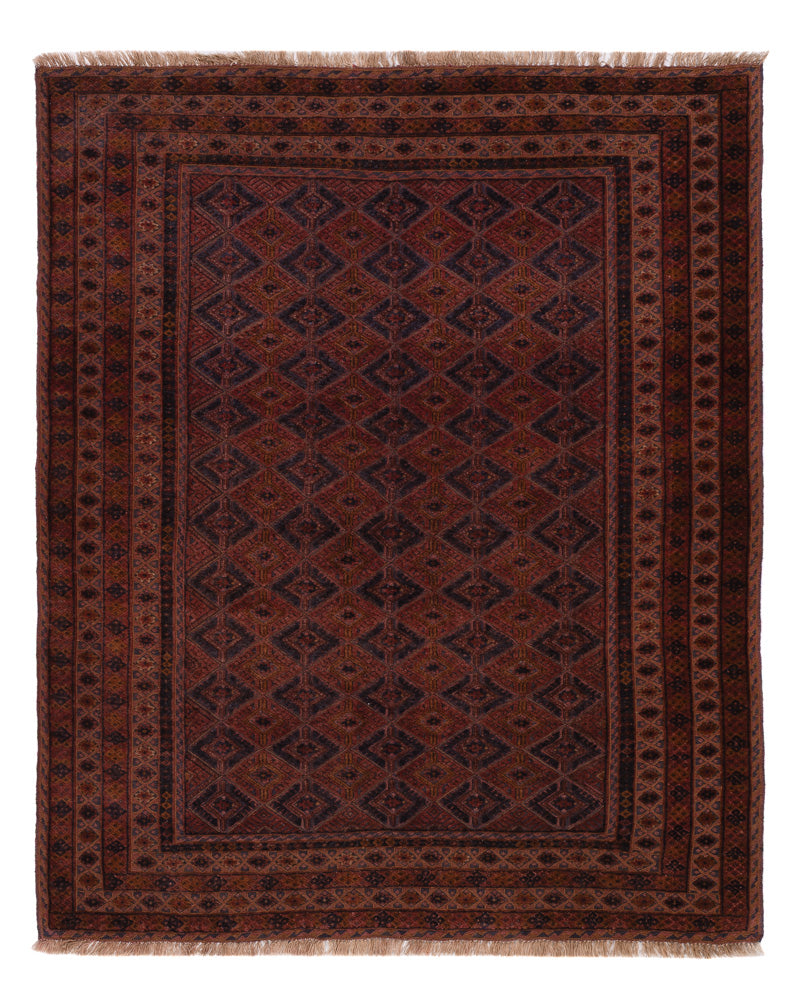 Kelim Rug - Oriental - 196 x 161 cm - dark red