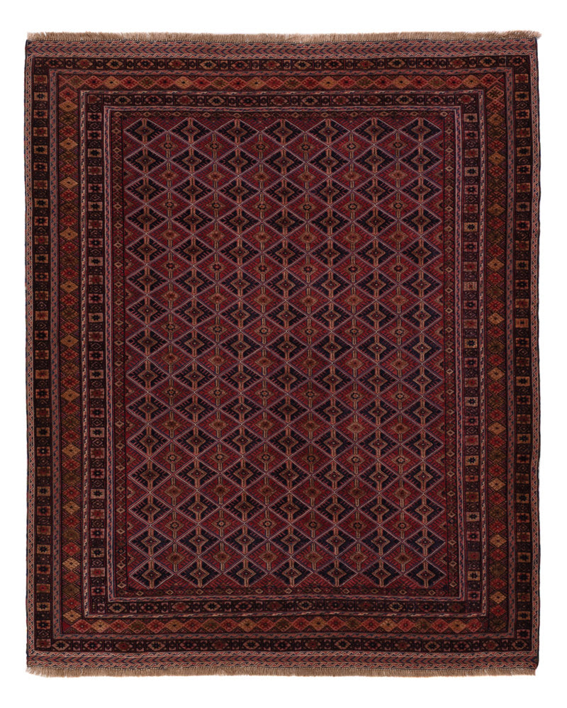 Kelim Rug - Oriental - 196 x 159 cm - dark red