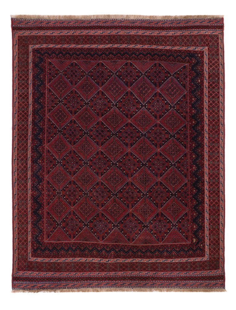 Kelim Rug - Oriental - 182 x 137 cm - dark red