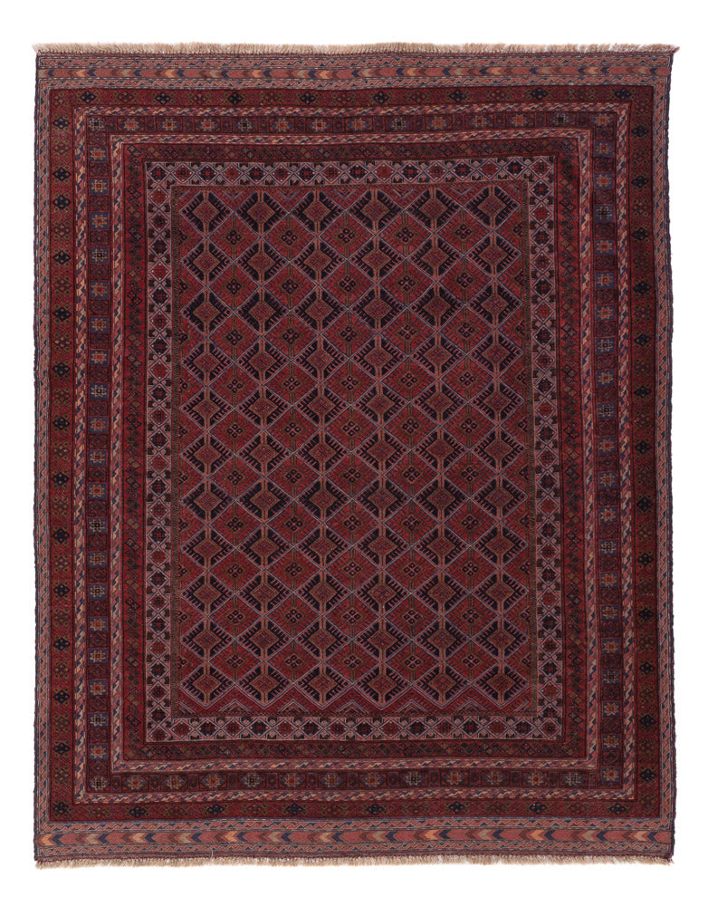 Kelim Rug - Oriental - 196 x 159 cm - dark red