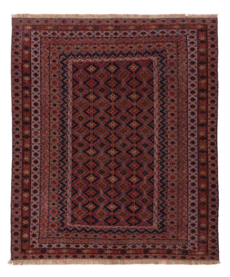 Kelim Rug - Oriental square  - 189 x 157 cm - dark red