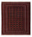 Kelim Rug - Oriental square  - 185 x 160 cm - dark red