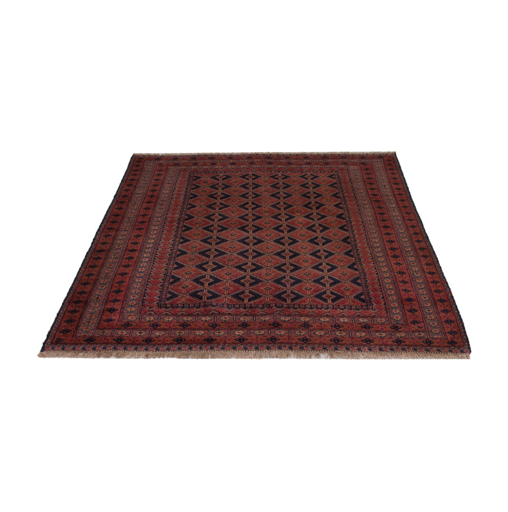 Kelim Rug - Oriental square  - 185 x 160 cm - dark red