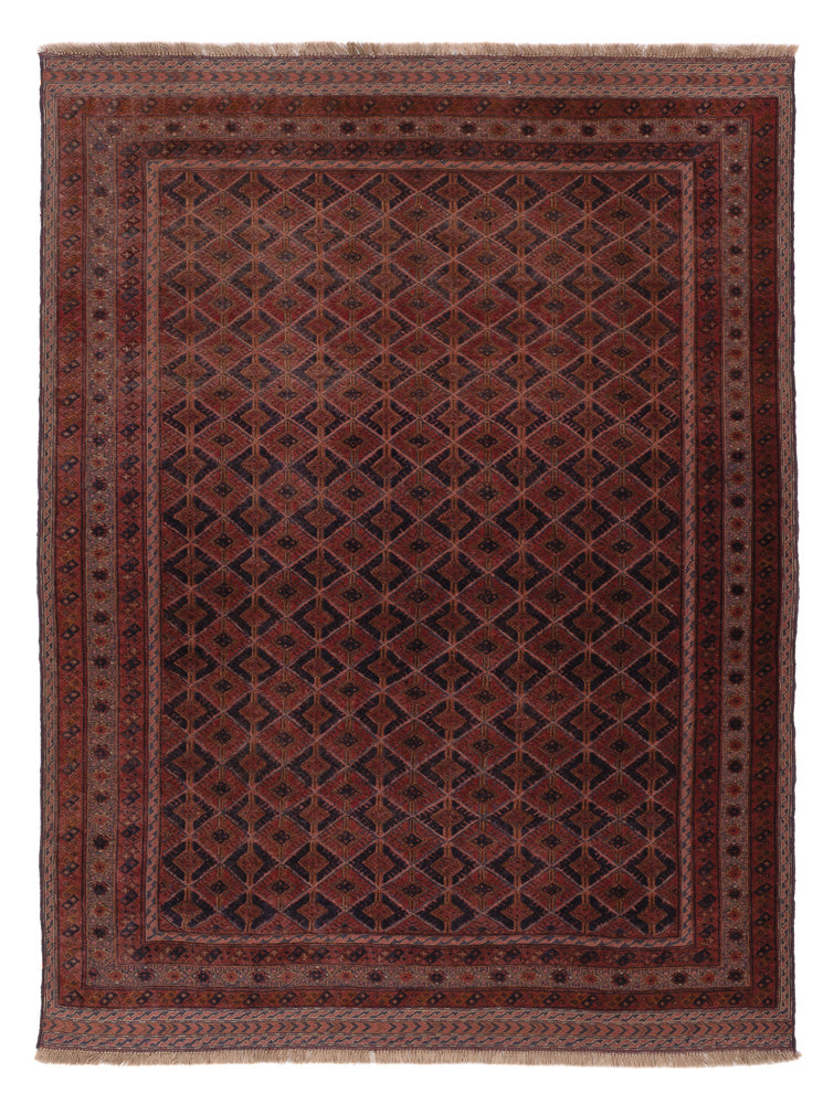 Kelim Rug - Oriental - 193 x 150 cm - dark red