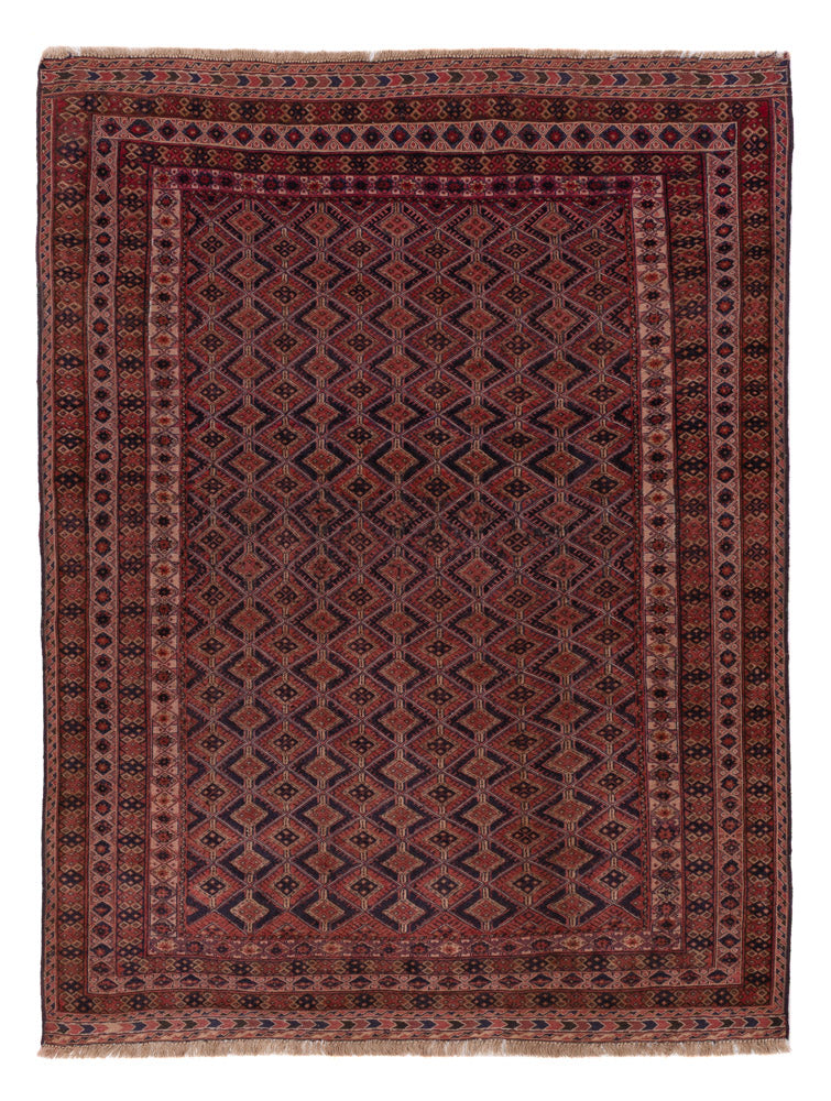 Kelim Rug - Oriental - 192 x 150 cm - dark red