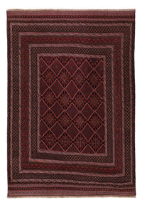 Kelim Rug - Oriental - 198 x 139 cm - dark red
