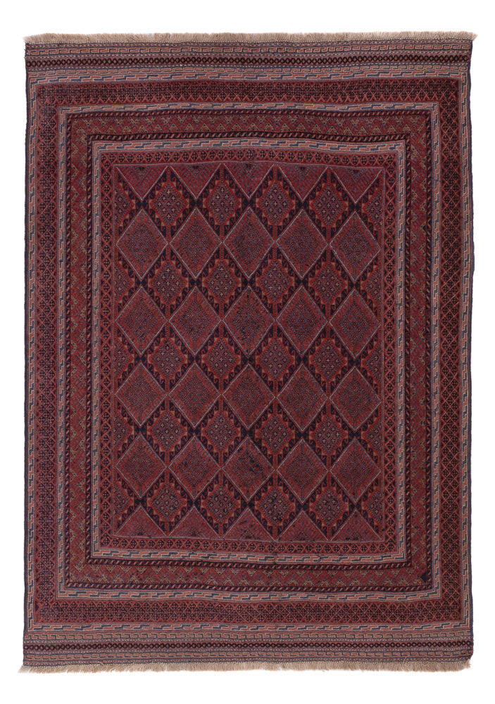 Kelim Rug - Oriental - 200 x 139 cm - dark red