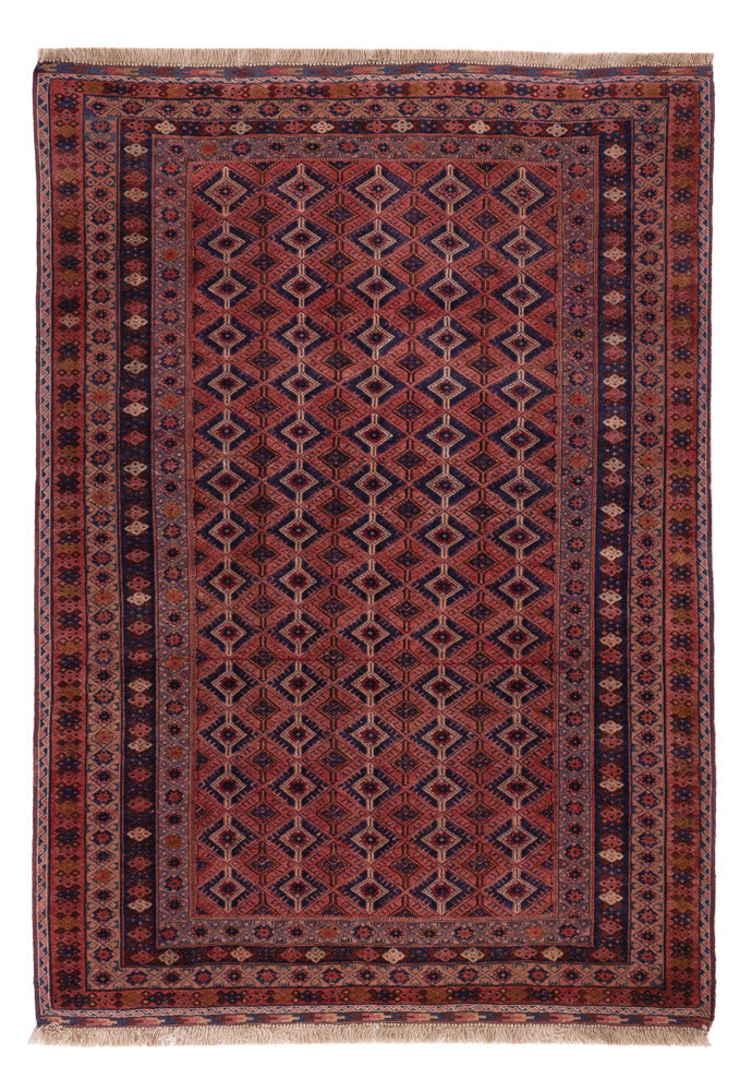 Kelim Rug - Oriental - 201 x 141 cm - dark red