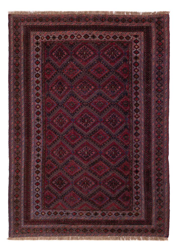 Kelim Rug - Oriental - 195 x 145 cm - dark red