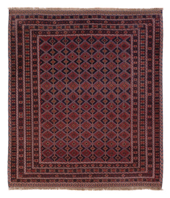Kelim Rug - Oriental square  - 183 x 158 cm - dark red