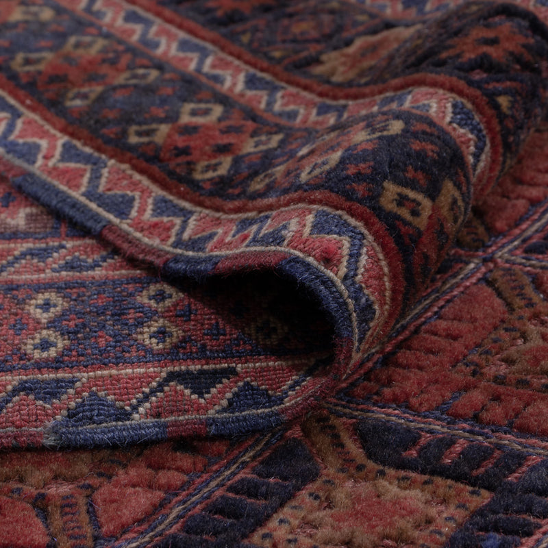 Kelim Rug - Oriental square  - 183 x 158 cm - dark red