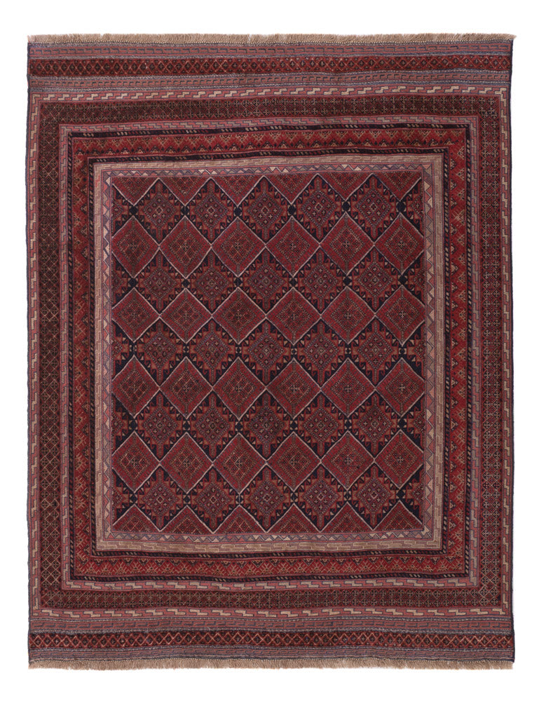 Kelim Rug - Oriental - 186 x 144 cm - dark red