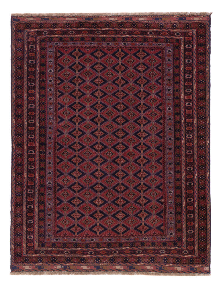 Kelim Rug - Oriental - 202 x 155 cm - dark red