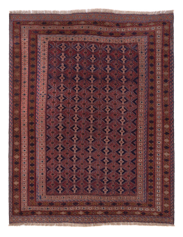 Kelim Rug - Oriental - 191 x 146 cm - dark red