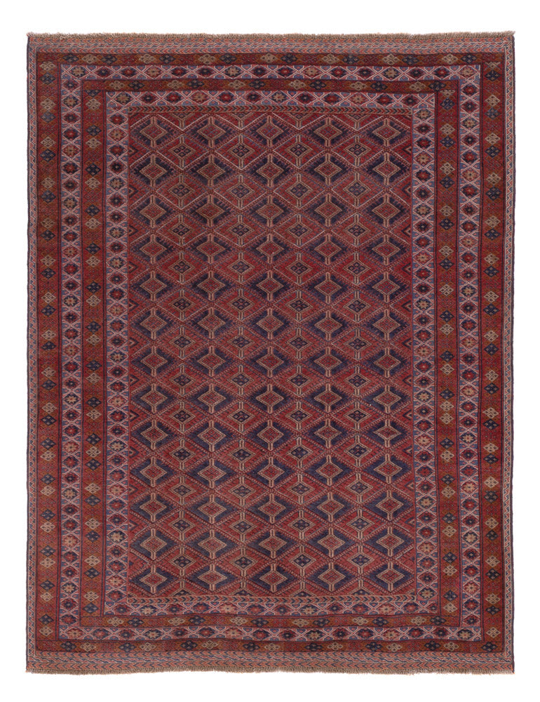 Kelim Rug - Oriental - 203 x 157 cm - dark red