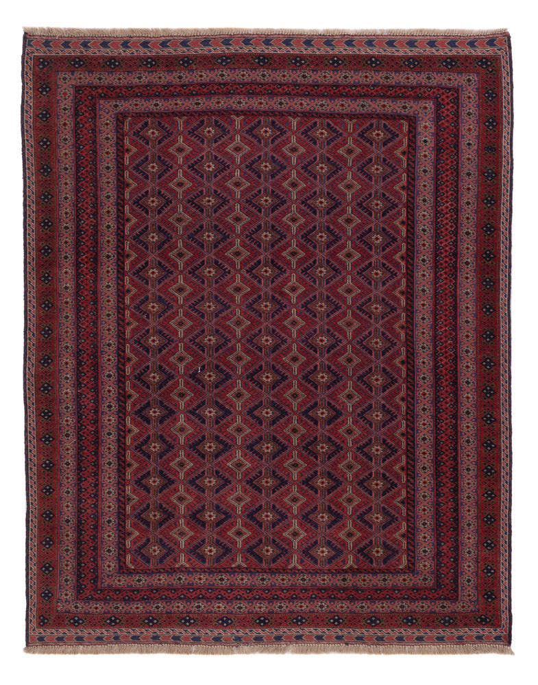 Kelim Rug - Oriental - 190 x 151 cm - dark red