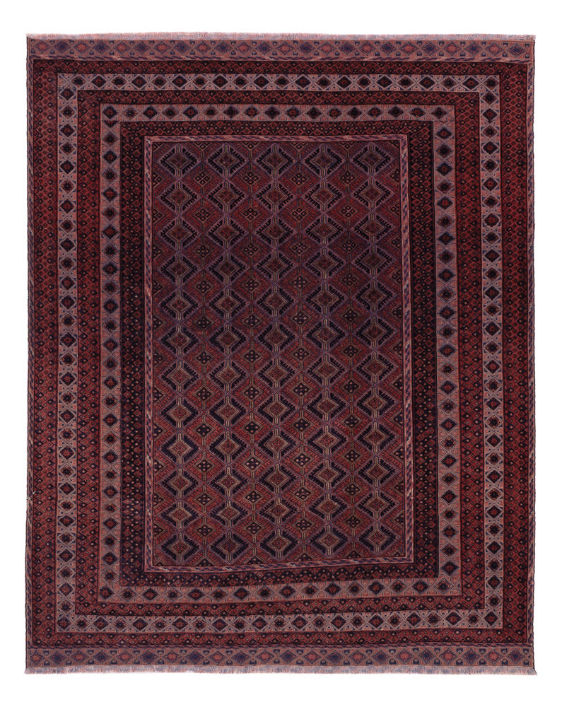 Kelim Rug - Oriental - 188 x 152 cm - dark red