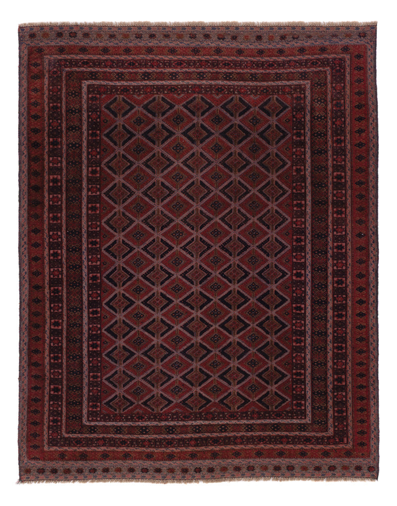 Kelim Rug - Oriental - 196 x 156 cm - dark red