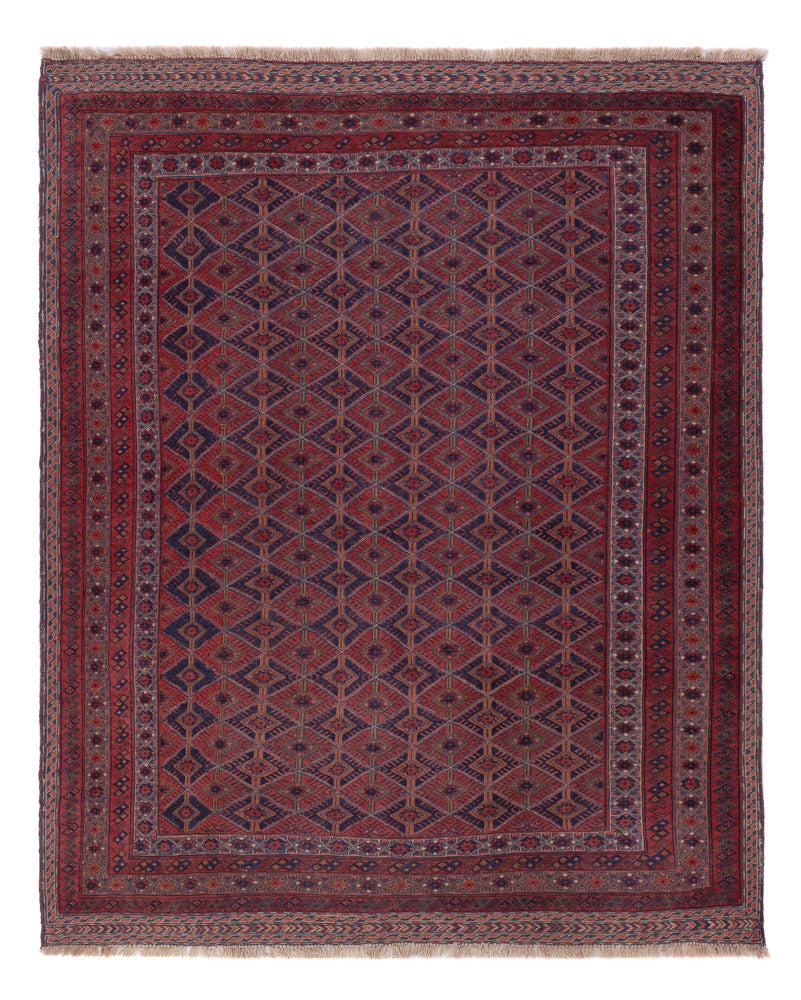 Kelim Rug - Oriental - 195 x 159 cm - dark red