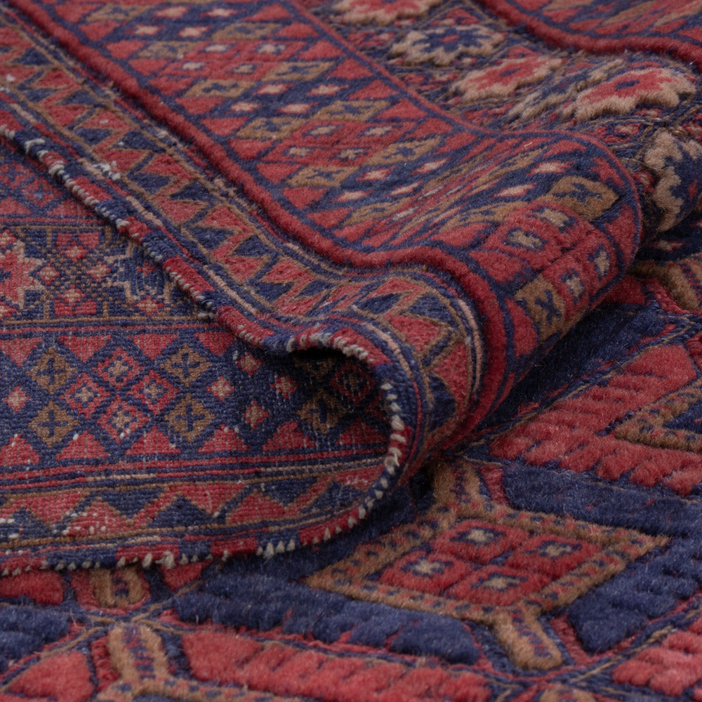 Kelim Rug - Oriental - 193 x 146 cm - dark red