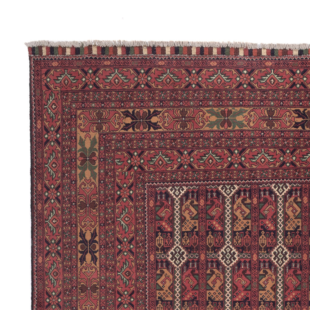 Afghan Rug - Royal - 288 x 194 cm - dark red