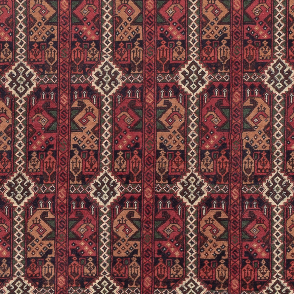 Afghan Rug - Royal - 283 x 193 cm - dark red
