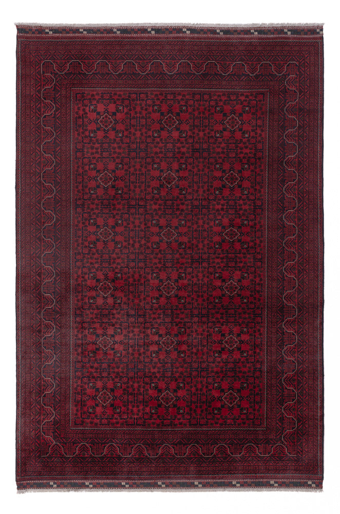 Afghan Rug - Kunduz - 288 x 198 cm - dark red
