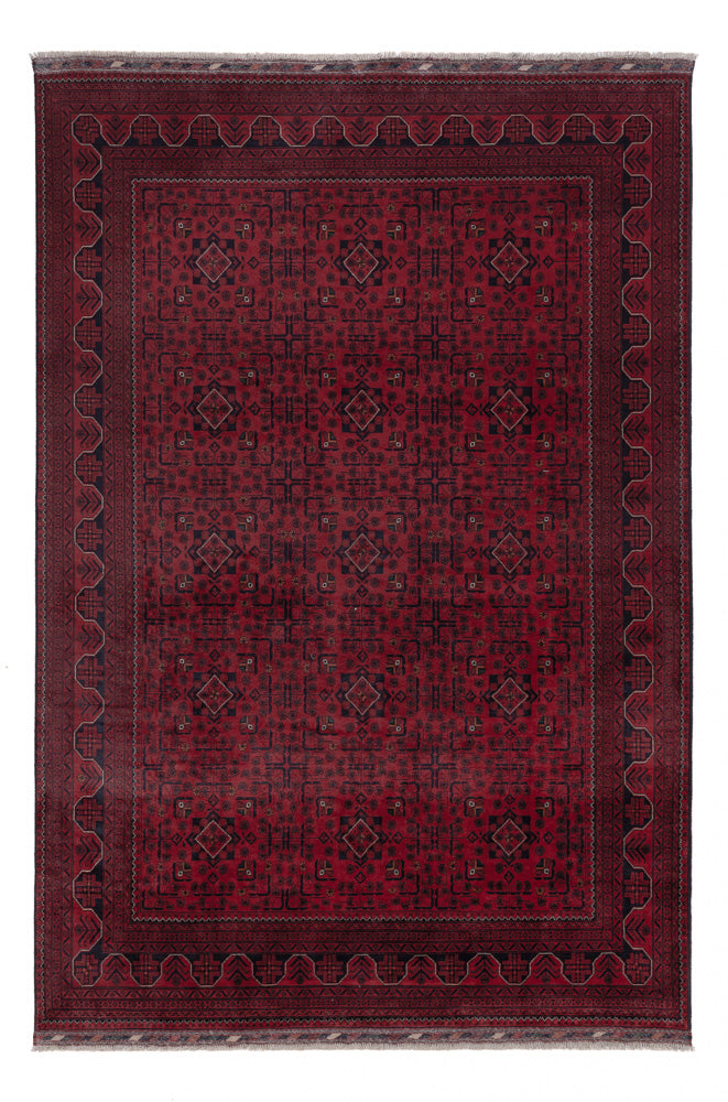 Afghan Rug - Kunduz - 296 x 200 cm - dark red