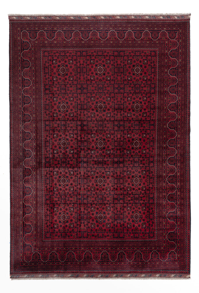 Afghan Rug - Kunduz - 296 x 207 cm - dark red