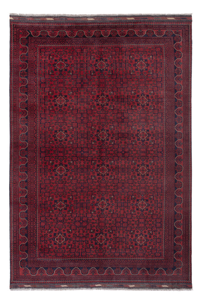 Afghan Rug - Kunduz - 290 x 197 cm - dark red