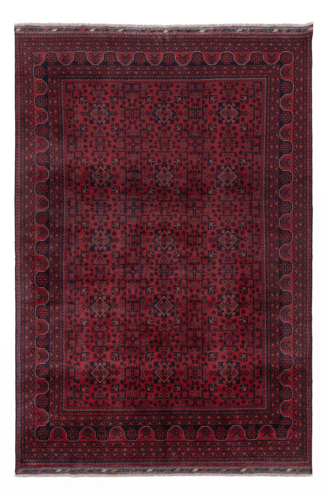 Afghan Rug - Kunduz - 290 x 198 cm - dark red