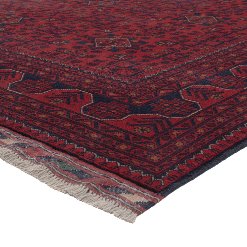 Afghan Rug - Kunduz - 290 x 198 cm - dark red