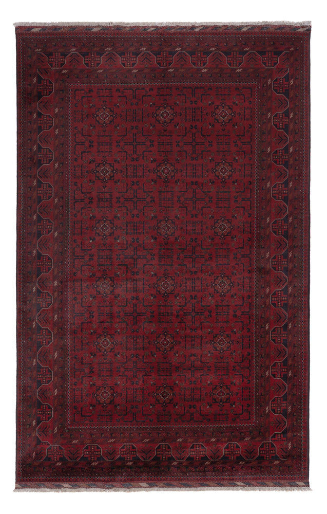 Afghan Rug - Kunduz - 306 x 196 cm - dark red
